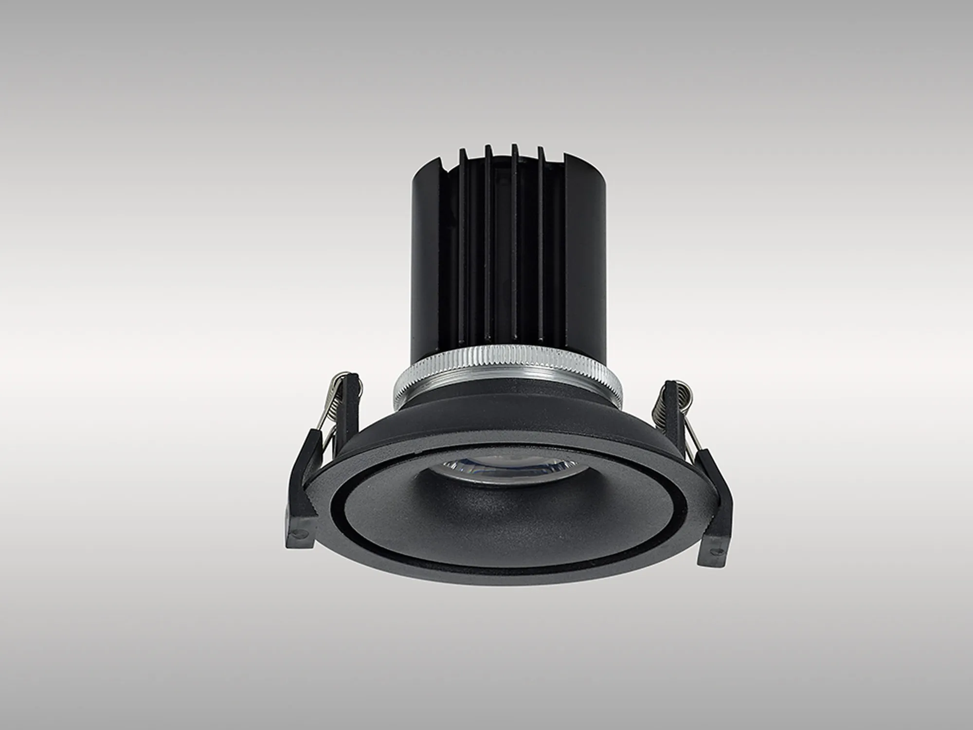 Bolor 12 Tridonic Powered 12W 3000K 1200lm 24° CRI>90 LED Engine Black/Black Fixed Recessed Spotlight, IP20 DM202139  Dlux Bolor 12
